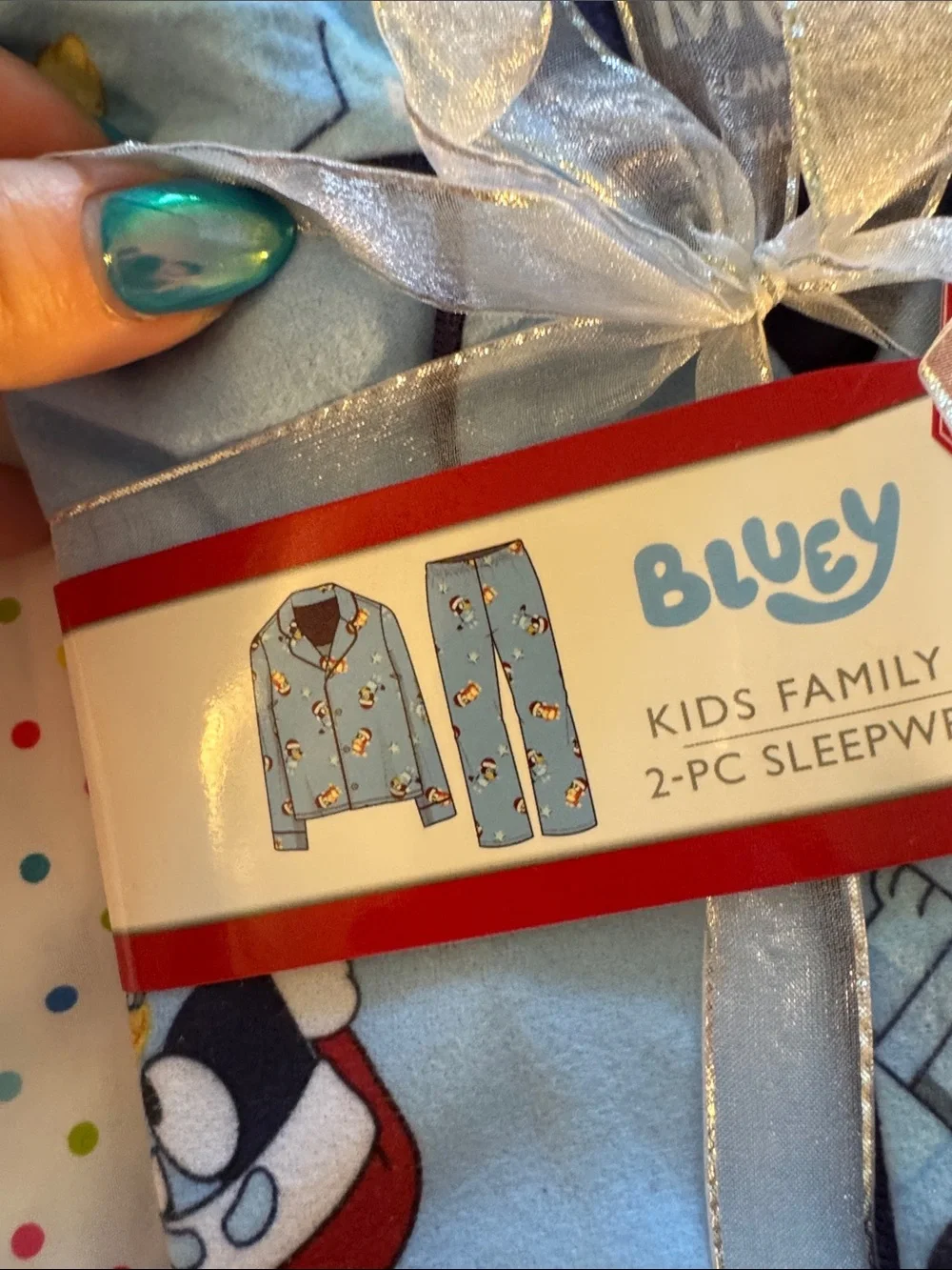 Bluey Kids 2-Pc Light Blue Sleepwear Set - Size M